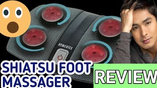 Review Dual Shiatsu foot massager with heat HOMEDICS TORCHTVsa HOMEDICS SHIATSU MASSAGER [upl. by Eidod339]