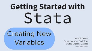 Creating New Variables in Stata [upl. by Ambur]