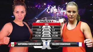 Antonina Shevchenko vs Valerie Domergue Full Fight MMA  Phoenix 4 Dubai  December 22nd 2017 [upl. by Donni]