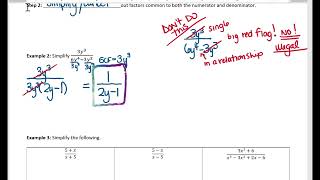 Simplifying Rational Expressions [upl. by Christen]