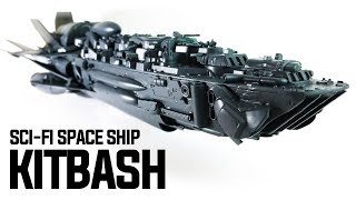 KITBASH SCIFI SPACE SHIP HOW TO [upl. by Yllil]