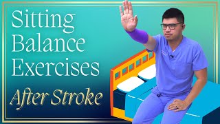 Sitting Balance Exercises on Edge of Bed After Stroke  Occupational Therapy Recovery [upl. by Freemon]