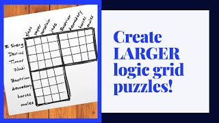 Create Original Logic Puzzles Larger puzzles [upl. by Ewall]