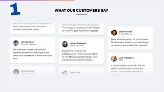 How To Design Stunning Animated Testimonials Section Using HTML CSS amp JS Part 1 [upl. by Hainahpez274]