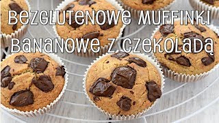 Bezglutenowe muffinki bananowe z czekoladą  Domowe Wypieki [upl. by Cayser]