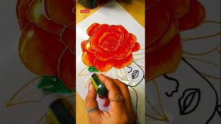 Beautiful Glass painting on OHP sheet  how to do glass painting on OHP sheet glasspainting liner [upl. by Eustache]