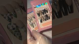 Packing nails ASMR🎧💅🏻 Ig nailsbymilja nails pressonnails nailart asmr packing [upl. by Aniarrol]