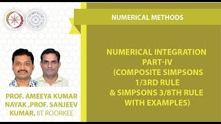 Numerical Integration partIV Composite Simpsons 13rd amp Simpsons 38th rule [upl. by Tarrah]