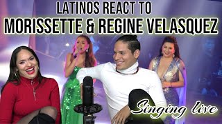 Latinos react to REGINE VELASQUEZ amp MORISSETTE siging live together 🤯😮  REACTION [upl. by Arihsak]