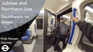 London Underground First Person Journey  Southwark to Angel Via London Bridge [upl. by Anoblav]