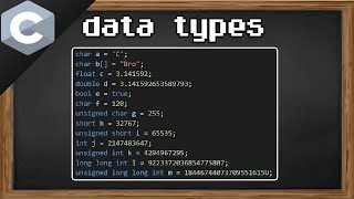 C data types 📊 [upl. by Nannerb]