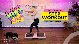 90s Dance Step Aerobics Workout Video Step 333 Basic to Advanced  40 min [upl. by Dinsmore873]