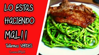 Como Hacer TALLARIN VERDE CORRECTAMENTE 😱 Peruano  Pasta al PESTO Receta Paso a Paso [upl. by Divine]