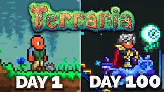 I Spent 100 Days in Terraria Master Mode [upl. by Becket]