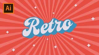 Vintage Retro Text Typography  Adobe Illustrator [upl. by Nnylaj933]