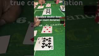 Double down blackjack true count deviation in casino [upl. by Anitnamaid]