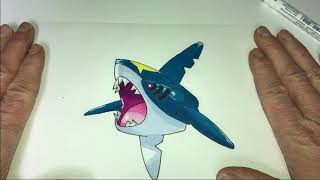 COMMENT DESSINER ET COLORIER LE POKEMON SHARPEDO SPEED DRAWING ✍️ [upl. by Nagram]