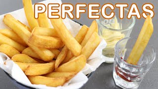 como hacer PAPAS o PATATAS FRITAS perfectas y crujientes 🍟 receta fácil [upl. by Portia22]