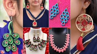 13 Beautiful Waste Paper Jewelry Making at Home  Handmade [upl. by Ierdna]