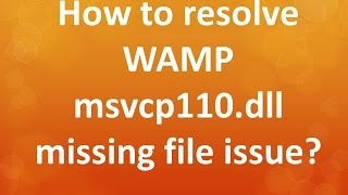 How to Fix MSVCP110dll Missing Error [upl. by Aiynat]