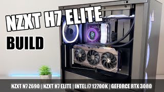 Building A New 2022 NZXT H7 Elite Computer  NZXT N7 Z690  NZXT Kraken Z73 RGB [upl. by Carmella]