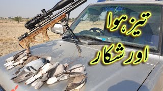 Doves Pigeon amp Crazy Wind Hunting in Pakistan with PCP Airgun [upl. by Tamqrah377]