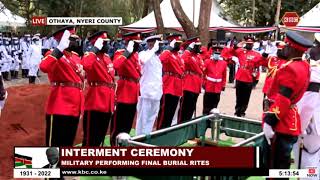 Military perform final burial rites as body of the late President Kibaki is lowered into the grave [upl. by Patrizia]