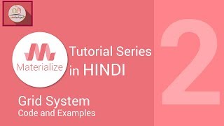 Materialize css tutorial in hindi  Grid system [upl. by Iznil]