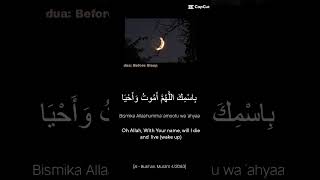 Dua before Sleeping Night Dua quraniclife duastatus quranicwonders youtubeshorts youtubevideo [upl. by Esylle]