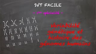 SVT FACILE  1ère spé  Variabilité génétique et histoire des génomes humains [upl. by Faustena]