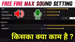 Free Fire Max Sound Setting Full Details  Pro Player Setting  Free Fire Setting [upl. by Terrej823]