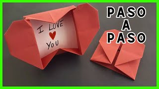 Cómo hacer una CAJA DESLIZABLE de papel ✅ Origami PASO A PASO [upl. by Fransen]