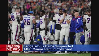 Bills safety Damar Hamlin in critical condition after collapsing [upl. by Eislrahc715]