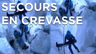 Secours en montagne Crevasse dans la Vallée Blanche Chamonix MontBlanc Emmanuel Cauchy PGHM [upl. by Gussi737]