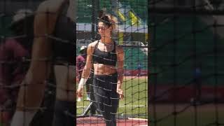 Valarie Allman Drops Discus BOMB shorts [upl. by Natsirc]