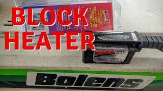 Cold Diesel Wont Start  Block Heater Review  Bolens Tractor Plowing Snow [upl. by Olumor]