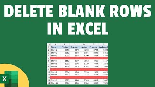 3 Easy Ways to Delete Blank Rows in Excel ✅ [upl. by Aicelef]