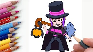 How To Draw MORTIS  Brawl Stars  Step By Step  Tutorial [upl. by Meredithe]