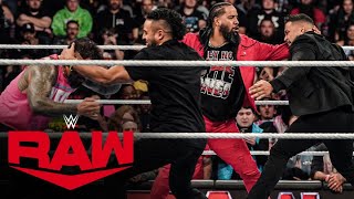 Jey and Jimmy Uso repel a Bloodline sneak attack Raw highlights Oct 28 2024 [upl. by Eniamrej]