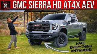 The 2024 GMC Sierra HD AT4X AEV Is A Burly Luxury OffRoad Big Truck King [upl. by Reppiks]