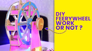 How to make a cardboard working Ferris wheel powered by DC battery  Craft [upl. by Nivets]