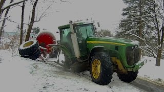 John Deere 8320 collides into a tree [upl. by Mikahs]