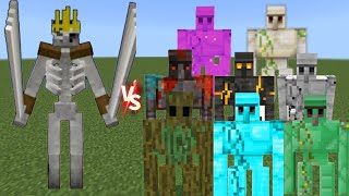 Skeleton king vs all Golems in Minecraft  epic battle Minecraft [upl. by Tacita]