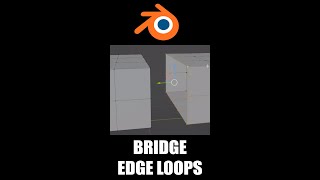 How to Bridge Edge Loops in Blender Modeling Tip b3d shorts [upl. by Dnalyar]