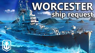 Full AA Build Eliminates Carriers  Ship Request 12 Worcester [upl. by Lorene]