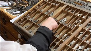 Typesetting and showing the full letterpress printing process for World Typing Day January 8 [upl. by Sapphire]