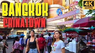 4K Walking Through Chinatown Bangkok 2025  Street Food Markets amp Vibrant Streets [upl. by Anerat]