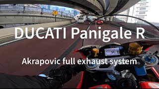 DUCATI Panigale R Akrapovic titanium full exhaust soundHighway ride onboard videopart2 [upl. by Napra921]