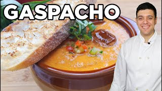 Healthy Homemade Gazpacho Soup Recipe [upl. by Chard765]