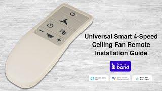 How to Install the Universal Smart 4speed Ceiling Fan Remote [upl. by Merrili]